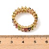 304 Stainless Steel Colorful Cubic Zirconia Finger Rings for Women RJEW-Z143-01G-03-3