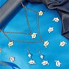 12Pcs 3 Colors 304 Stainless Steel Pendants STAS-UN0040-12-2