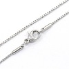 Women's 304 Stainless Steel Box Chain Necklaces STAS-O037-84P-1