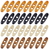 60Pcs 4 Colors 2-Hole Wood Buttons BUTT-GF0004-25B-1