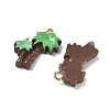 Opaque Resin Pendants LS-RESI-G120-01E-2