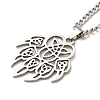 Non-Tarnish 304 Stainless Steel Irish Knot Pendant Necklaces NJEW-D066-01P-2