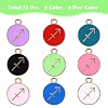 72Pcs 9 Colors Alloy Enamel Pendants ENAM-SZ0001-79A-05-3