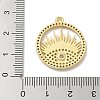 Rack Plating Brass Micro Pave Cubic Zirconia Pendants KK-L224-049G-3