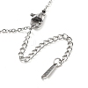 Flat Round with Number 8 Shell & Cubic Zirconia Pendant Necklaces NJEW-D288-04P-4