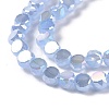 Transparent Electroplate Glass Beads Strands GLAA-E036-06C-4