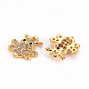 Brass Micro Pave Clear Cubic Zirconia Charms X-KK-S360-128-NF-2