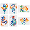 PET Plastic Drawing Painting Stencils Templates Sets DIY-WH0172-642-1