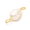 Natural Cultured Freshwater Pearl Beads Links Connectors X1-PALLOY-JF00943-02-1