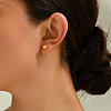 Fashionable Brass Round Stud Earrings OK7509-4