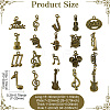 100 Pcs 20 Styles Tibetan Style Alloy Pendants FIND-CJ0003-88-2