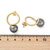 304 Stainless Steel Natural Shell Pearl Stud Earrings EJEW-G423-21G-5