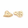 Brass Micro Pave Clear Cubic Zirconia Charms KK-S364-095-2