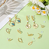 18Pcs 3 Styles Brass Stud Earrings KK-BBC0018-60-7