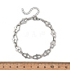 Stainless Steel Oval Link Chain Bracelets for Women BJEW-JB13861-4