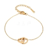 Interlock Heart 304 Stainless Steel Link Bracelets BJEW-B171-14G-2