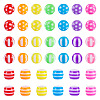204Pcs 3 Styles Opaque Acrylic Beads OACR-TA0004-36-1