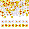 150Pcs 2 Colors Handmade Millefiori Glass Bead Strands LAMP-CA0001-14-1