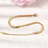304 Stainless Steel Snake Chains Bracelets for Women BJEW-P395-02G-02-3