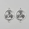 Tibetan Style Alloy Knot Connector Charms FIND-WH0432-92C-1
