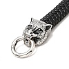 PU Imitation Leather Braided Cord Bracelet BJEW-E009-08AS-5