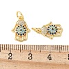 Brass Micro Pave Cubic Zirconia Charms KK-U056-47G-3