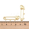 Heart Brass Brooch Findings LS-KK-Z132-01G-01-3
