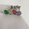 Titanium Steel Enamel Tongue Rings WG76637-03-2