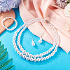 ABS Plastic Imitation Pearl Beads Jewelry Set SJEW-TAC00004-4