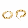 Ion Plating(IP) 304 Stainless Steel Curb Chain Shape Stud Earrings for Women EJEW-F283-02G-2