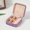 Square Velvet Jewelry Set Storage Zipper Box PW-WG60886-04-1