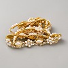 Alloy Rhinestone Link Chains LCHA-WH20001-01G-2