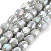 Electroplate Glass Beads Strands EGLA-D030-P4mm-B08-1