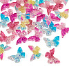 32Pcs 4 Colors Butterfly Transparent Resin Cabochons RESI-TA0004-44-3