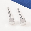 Brass Stud Earrings for Women EJEW-G441-05B-P-2