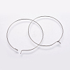 316 Surgical Stainless Steel Hoop Earrings Findings STAS-K146-039-40mm-0.8-1