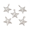 Brass Micro Pave Cubic Zirconia Pendants KK-E068-VB102-2