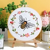 DIY Flower & Bee Pattern Embroidery Kits for Starter PW-WG7B55D-01-1