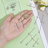 12Pcs 6 Styles Brass Ends with Chain FIND-NB00003-3