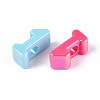 UV Plating Opaque Acrylic European Beads PACR-T017-10A-2