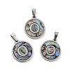 304 Stainless Steel with Paua Shell Pendants STAS-G268-02O-P-1