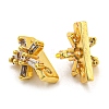 Rack Plating Brass Pave Cubic Zirconia Slide Charms KK-TAC0016-04G-02-2