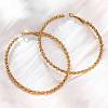 304 Stainless Steel Hoop Earrings EJEW-S250-02A-G-1