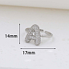 Brass Micro Pave Clear Cubic Zirconia Cuff Rings FS-WG17FF6-01-2