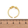 Brass Micro Pave Clear Cubic Zirconia Cuff Finger Rings RJEW-G337-23G-5