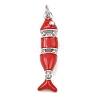 Brass Enamel Pendants KK-P339-24P-04-1