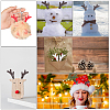30 Pairs 3 Colors Plastic Snowman Hand Branch Antler AJEW-GF0012-64B-5