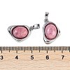 Natural Rhodonite Pendants KK-U043-52P-05-3