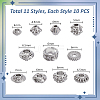 11 Styles Alloy Beads FIND-PH0025-88P-2