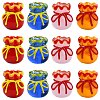 12Pcs 4 Colors Imitation Jade Glass Beads GLAA-CJ0002-97-1